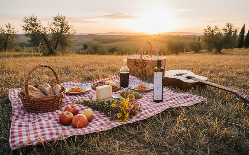 Picnic in campagna: idee leggere con pasta verna e olio evo Le Saline de La Mola